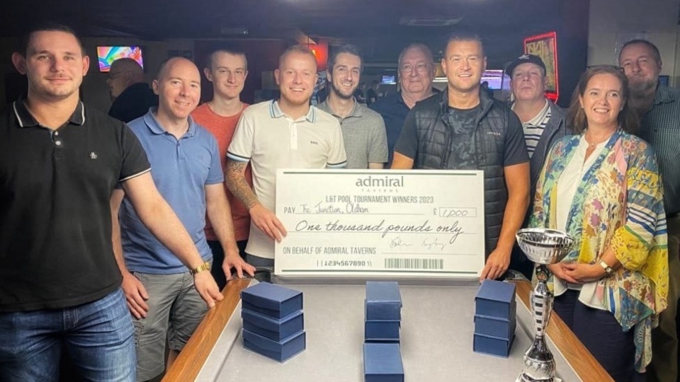 The Junction team won a national pool tournament hosted by one of the UK’s leading community pub groups, Admiral Taverns