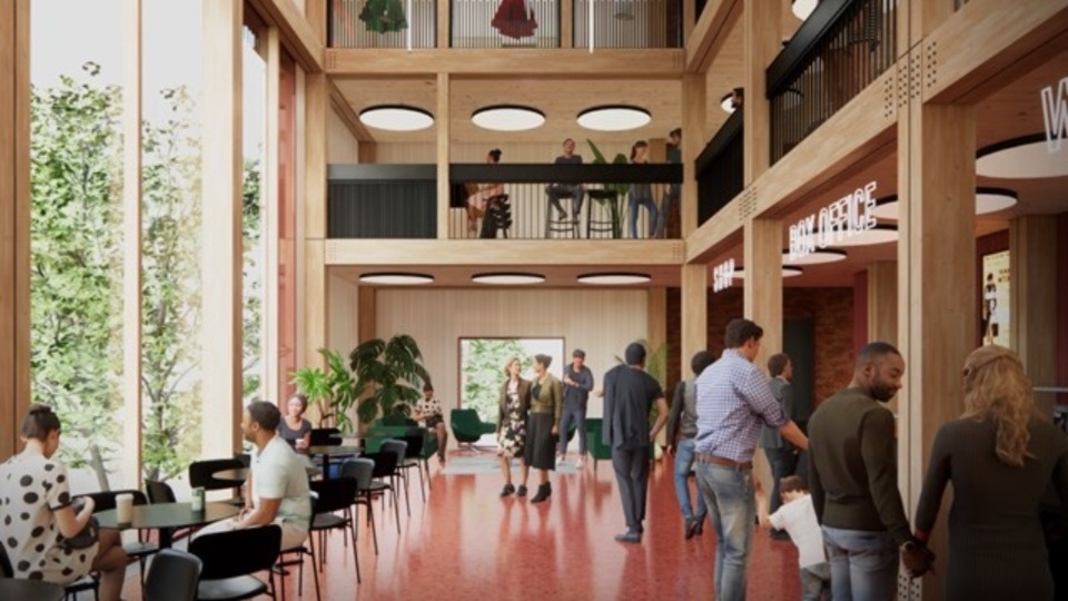 How the atrium might look at a proposed new Coliseum theatre in Oldham How the atrium might look at a proposed new Coliseum theatre in Oldham