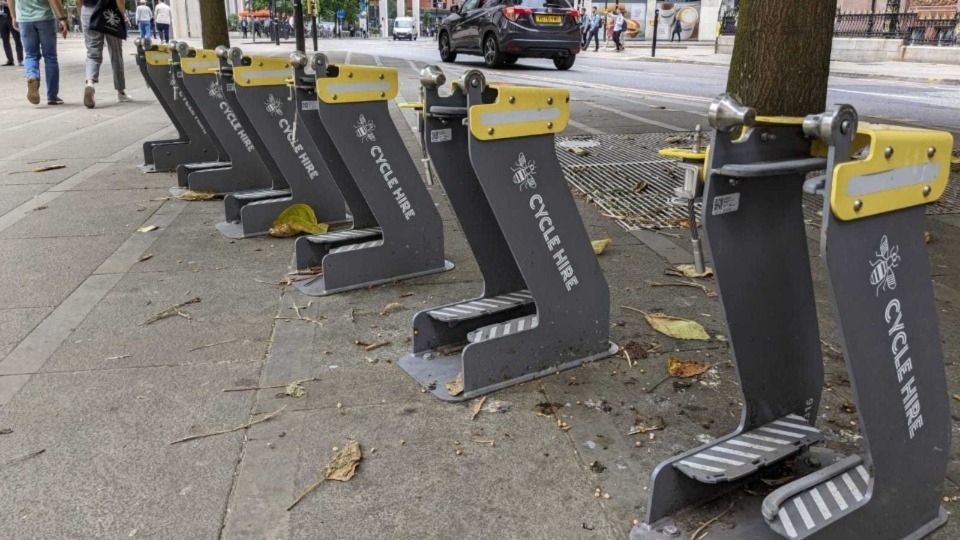 A Bee Bike stand