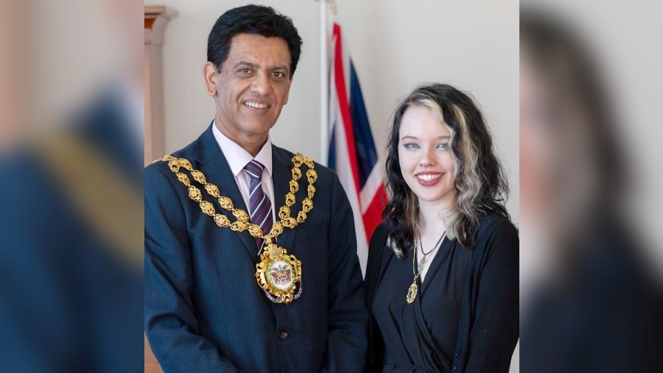 The mayor of Oldham, Councillor Zahid Chauhan, with new youth mayor of Oldham, Charlotte Clasby The mayor of Oldham, Councillor Zahid Chauhan, with new youth mayor of Oldham, Charlotte Clasby