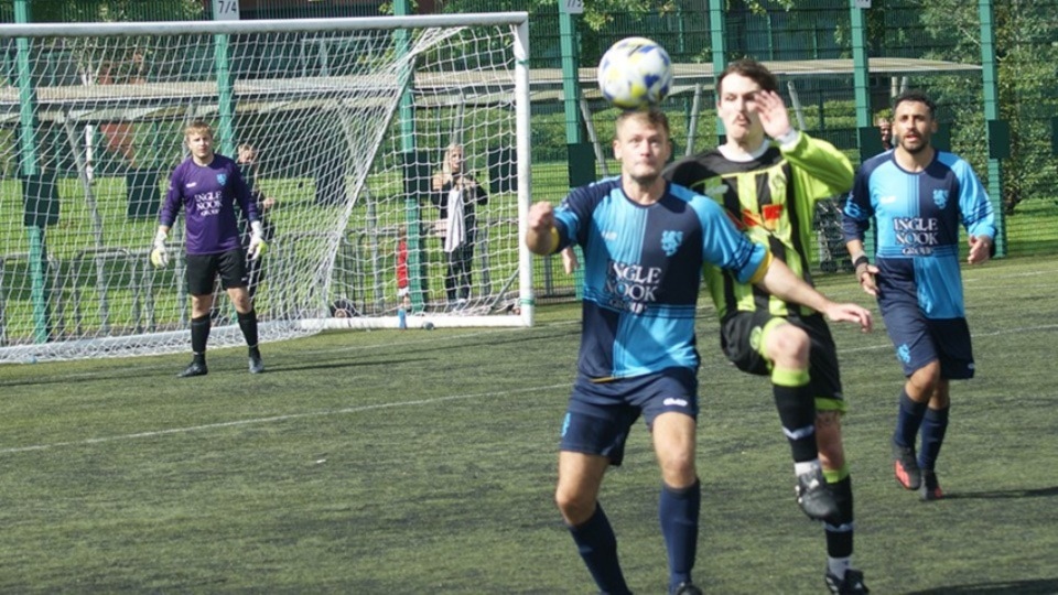 It was a cracking tie between Chaddertonians (blue shirts) and eventual winners Moston Brook