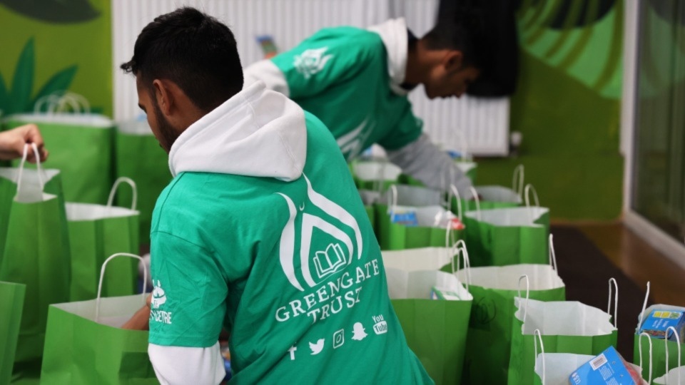 Greengate Trust volunteers held a packing session to support 20 families from local school Horton Mill Greengate Trust volunteers held a packing session to support 20 families from local school Horton Mill