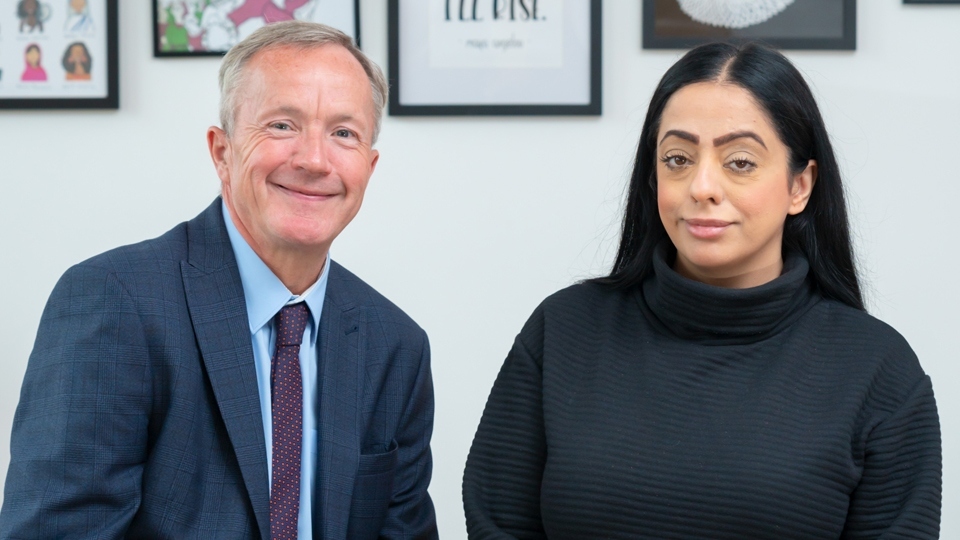 Harry Catherall and Cllr Arooj Shah Harry Catherall and Cllr Arooj Shah