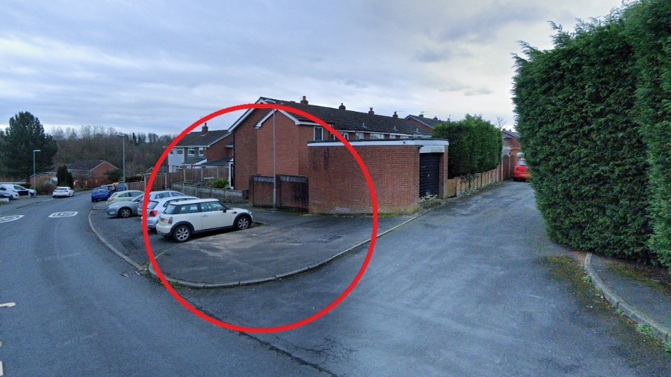 The site on Denbydale Way in Royton where IX Wireless intends to install a 15m pole. Image courtesy of Google Maps