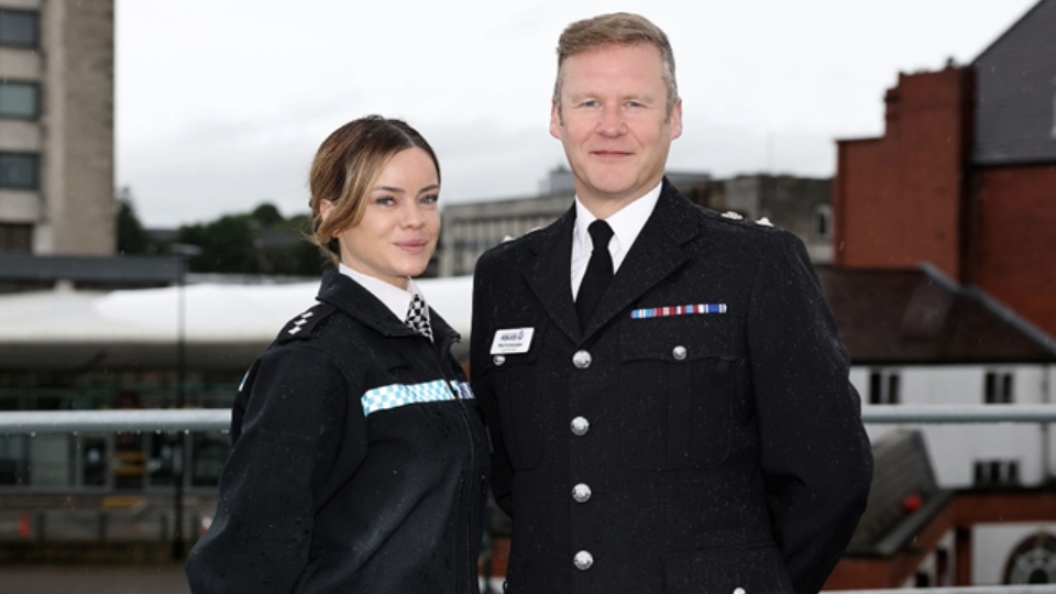 Oldham District Chief Inspector for Neighbourhood and Partnership Abi Cronin and Phil Hutchinson