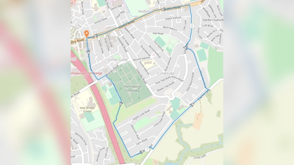 The map highlights the areas in which the powers are authorised, covering the entirety of Failsworth, Limeside and parts of Hollinwood
