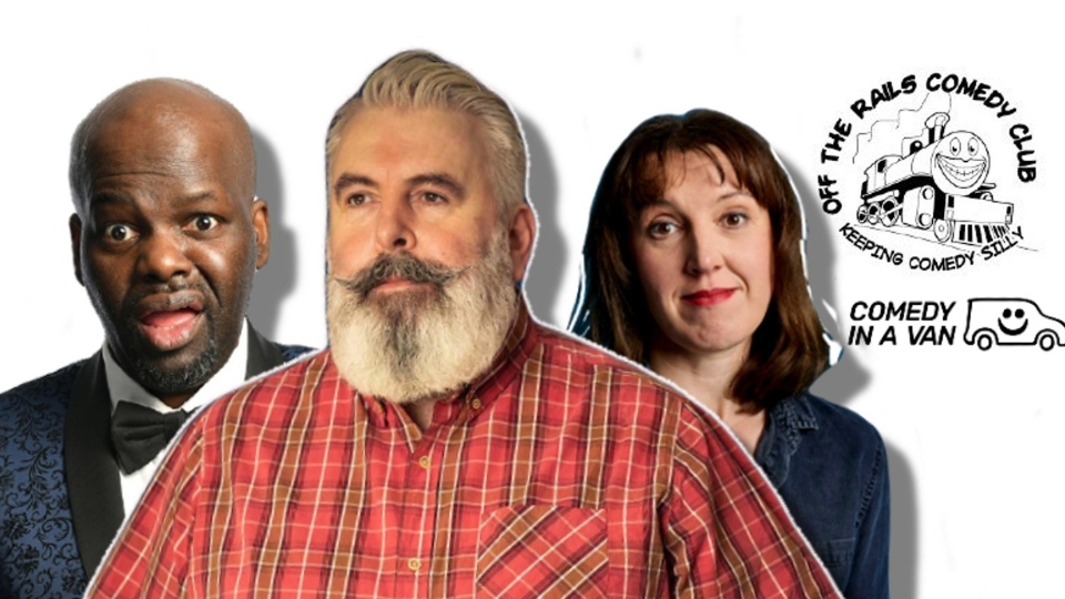 Pictured are Daliso Chaponda, Mick Ferry and Eleanor Tiernan Pictured are Daliso Chaponda, Mick Ferry and Eleanor Tiernan