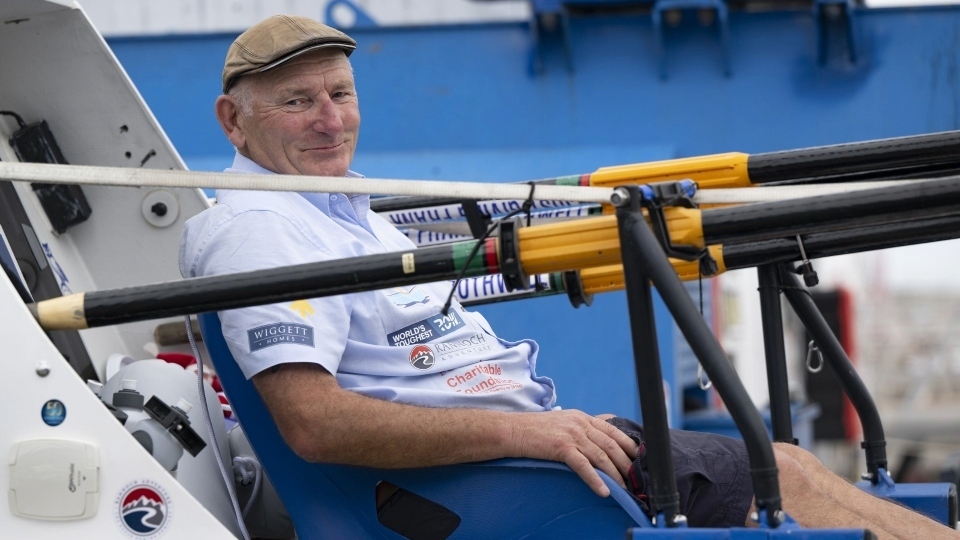 Latics' heroic chairman/co-owner Frank Rothwell. Image courtesy of Oldham Athletic / World's Toughest Row