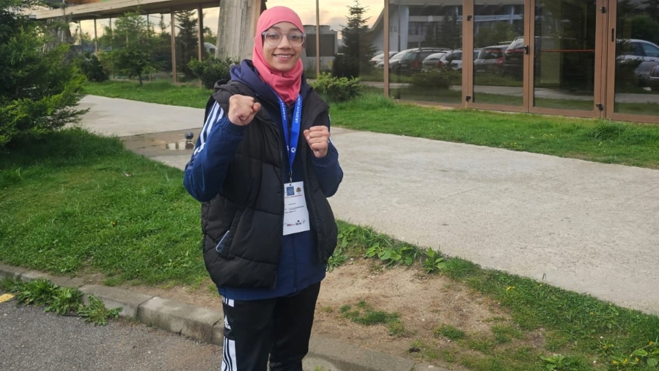 International competition silver-medallist Ikrah from the Oldham-based Horizon LGA taekwondo club