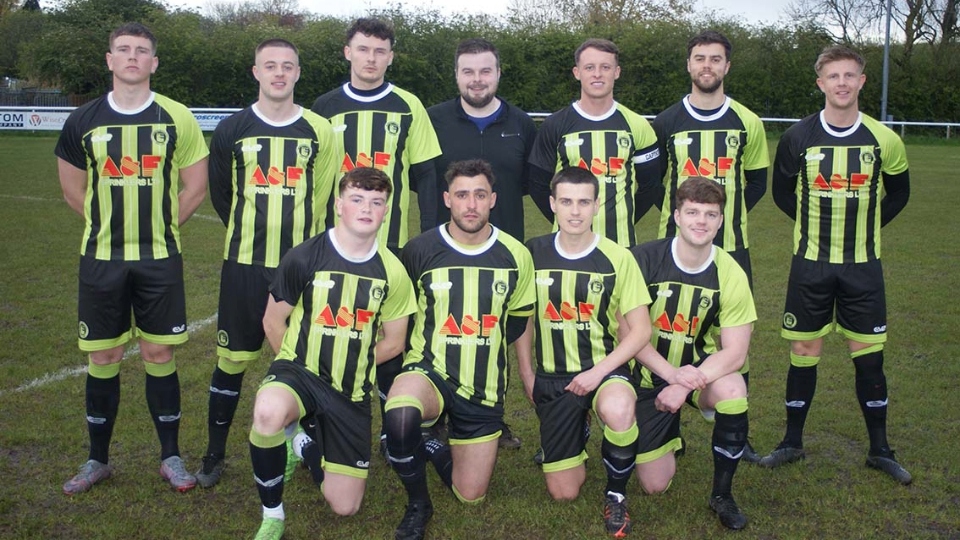 The Moston Brook team are (left to right, back row): Charlie Fuller, Jack Ward, Greg Street, Reece Reynolds, Luke Mason (captain), Mike Shenton, Ben Hulme. Front: Lewis McGill, Mike Woolfe, Jack Bostock, Max Davidson The Moston Brook team are (left to right, back row): Charlie Fuller, Jack Ward, Greg Street, Reece Reynolds, Luke Mason (captain), Mike Shenton, Ben Hulme. Front: Lewis McGill, Mike Woolfe, Jack Bostock, Max Davidson
