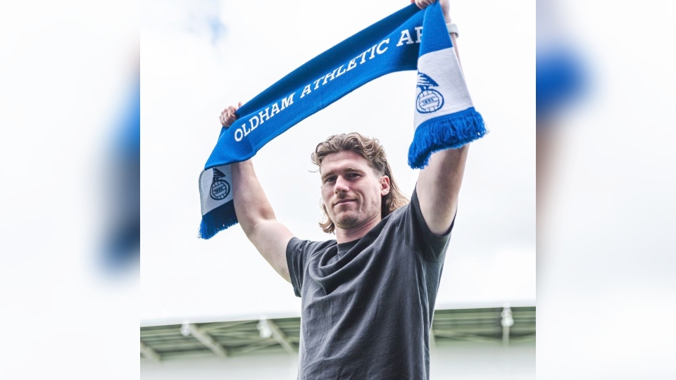 Latics' new signing Reagan Ogle. Image courtesy of OAFC