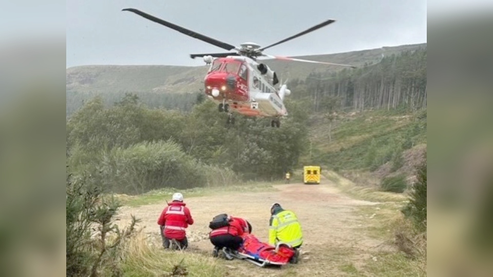 A scene from the dramatic rescue at Ravenstones A scene from the dramatic rescue at Ravenstones