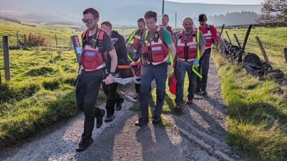 A scene from the rescue on Alphin Pike A scene from the rescue on Alphin Pike