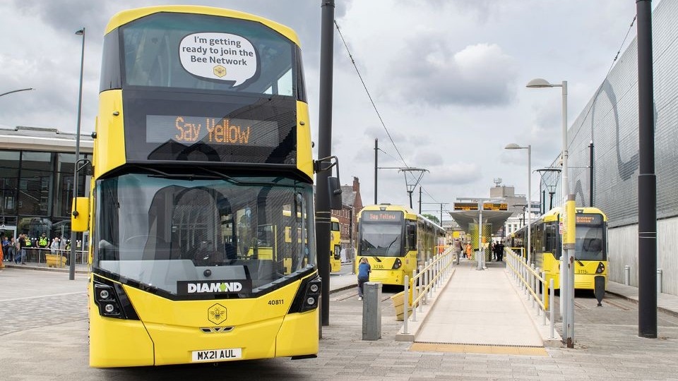 A Bee Network bus. Image courtesy of TfGM A Bee Network bus. Image courtesy of TfGM
