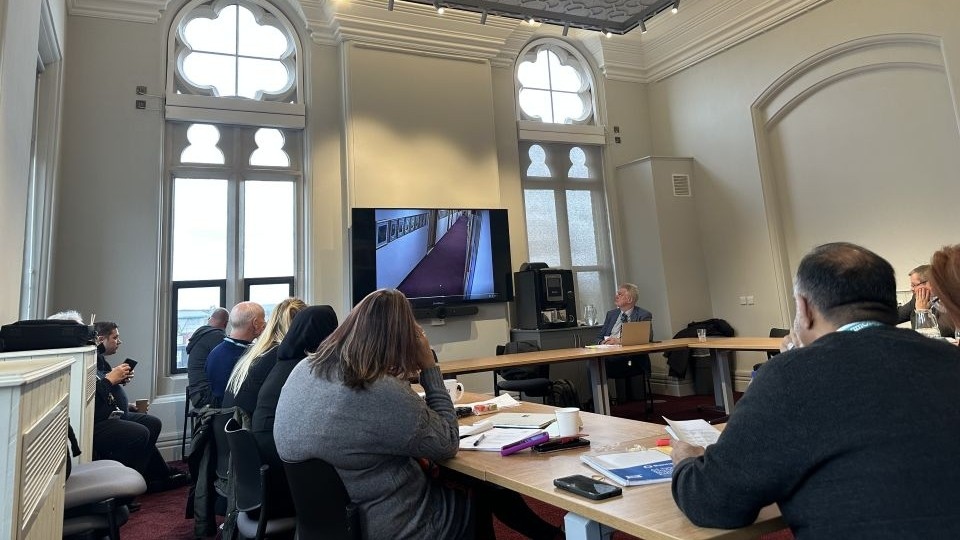 The Standards Committee reviewing CCTV footage of Mark Kenyon 'spying'