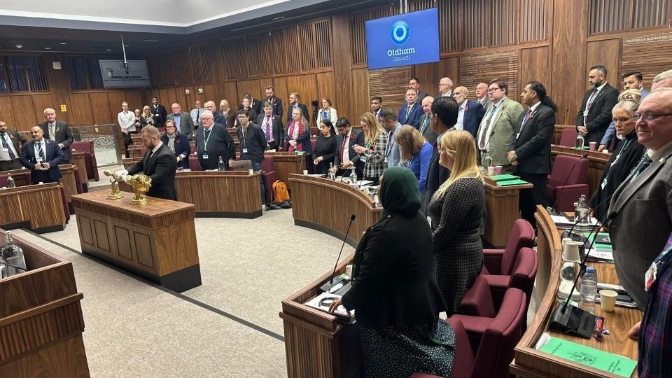 A scene from Wednesday's full council meeting