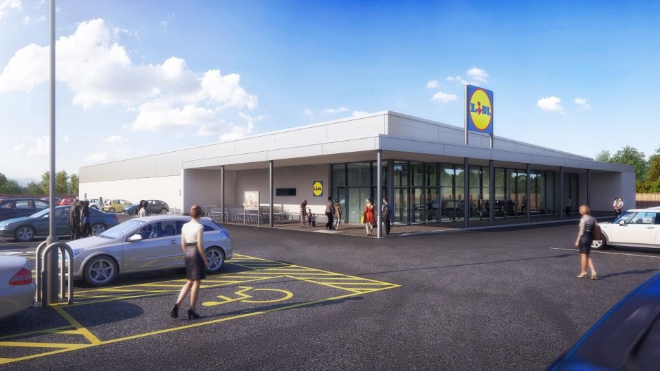 A CGI of what the new Lidl store will look like
