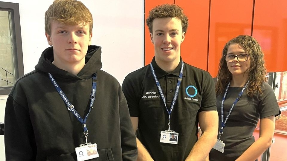 WorldSkills UK national finalists Jake, Archie and Ellie