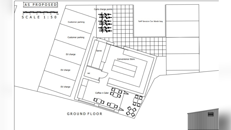 The Clough Manor proposal plans for a multi service hub near Denshaw. Image taken from planning documents