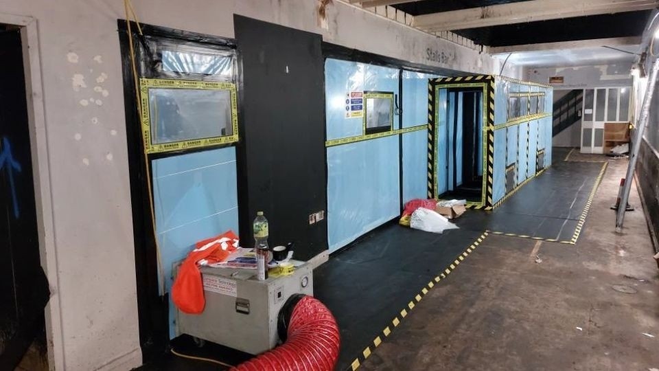 An Oldham Council image shows the ongoing refurb work at the Coliseum