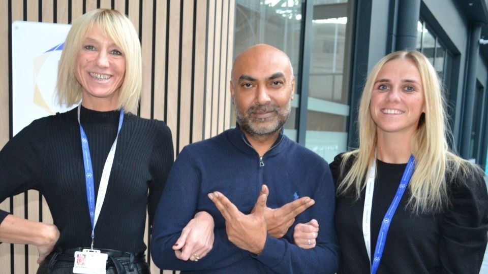 Forming a Bond - pictured (left to right): are Maria Williams, Anwar Ali OBE, and Chelsea Cook from Upturn