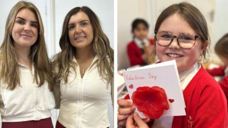 Bethany and Sophie are pictured, alongside one of the happy children at Little Saplings Bethany and Sophie are pictured, alongside one of the happy children at Little Saplings