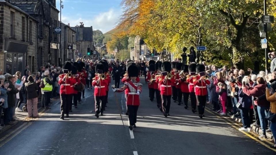 Crowds are sure to flock to Uppermill High Street to watch the world-famous Band of the Grenadier Guards Crowds are sure to flock to Uppermill High Street to watch the world-famous Band of the Grenadier Guards
