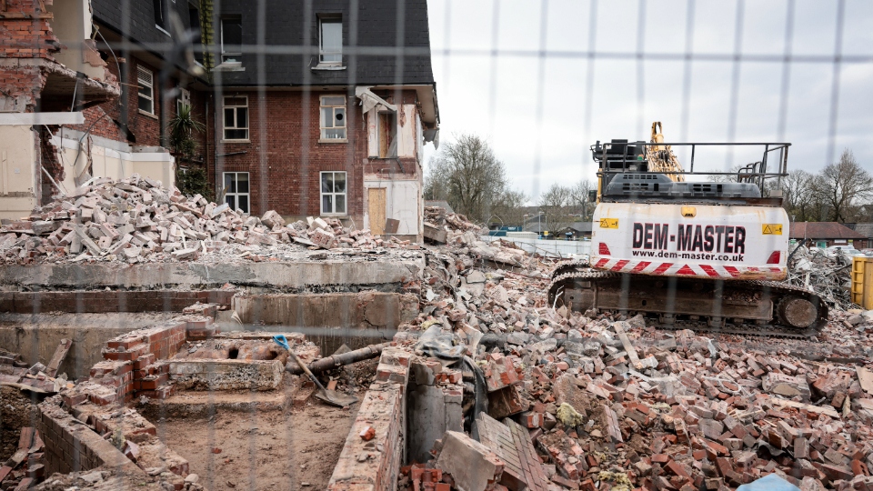 The demolished women and children's unit at the Royal Oldham Hospital. Image courtesy of the MEN / Kenny Brown The demolished women and children's unit at the Royal Oldham Hospital. Image courtesy of the MEN / Kenny Brown