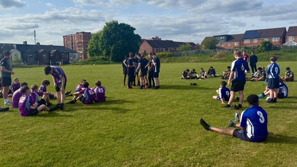 Last week saw 90 talented Year 9 players across seven schools compete at the Roughyeds' regenerated Melrose base Last week saw 90 talented Year 9 players across seven schools compete at the Roughyeds' regenerated Melrose base
