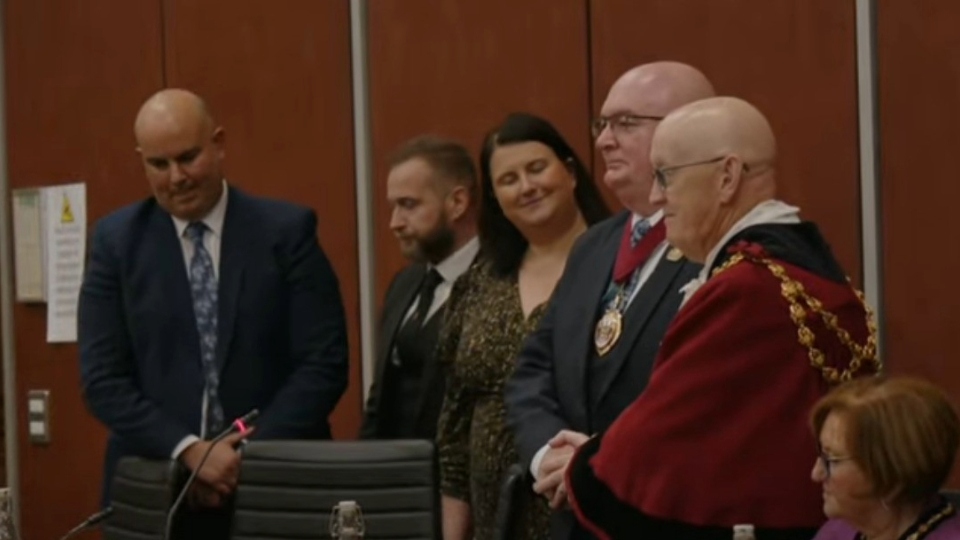 Brian Hobin and Eddie Moores are pictured at the Mayor-making ceremony Brian Hobin and Eddie Moores are pictured at the Mayor-making ceremony