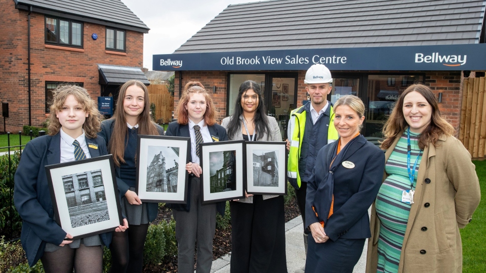 The talented winners from the Blue Coat School with their photos at Old Brook View The talented winners from the Blue Coat School with their photos at Old Brook View
