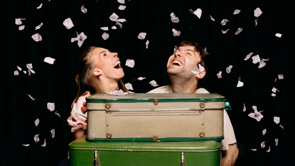 A Last Unicorn Airways rehearsal shot, with Libby Robin and Will Batty in action. Image courtesy of AI NARAPOL A Last Unicorn Airways rehearsal shot, with Libby Robin and Will Batty in action. Image courtesy of AI NARAPOL