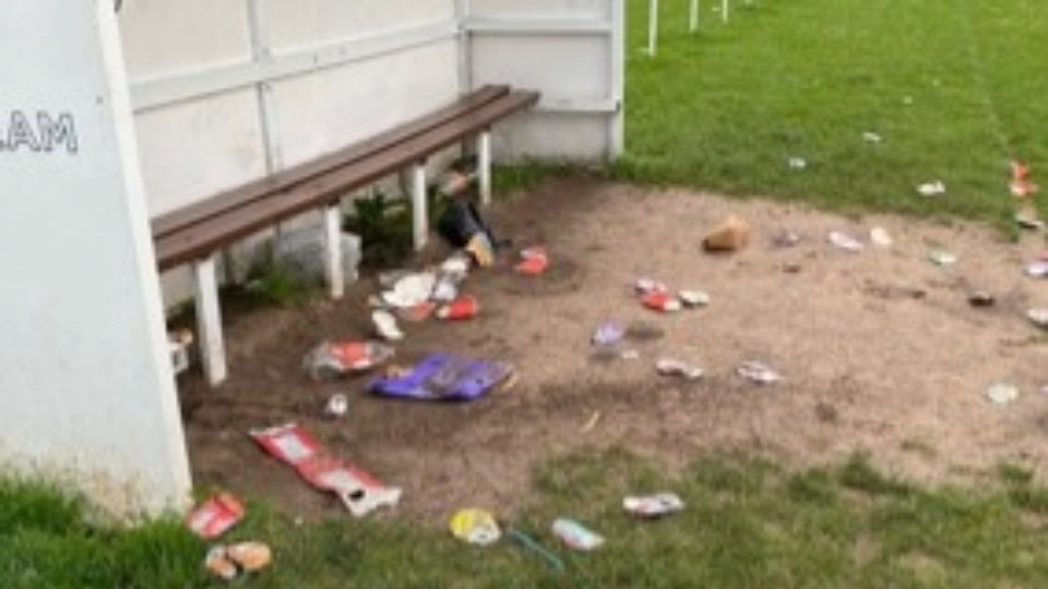 An example of the mess at Churchill playing fields in Greenfield