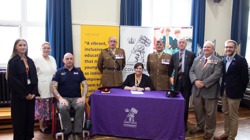 Held in the Hulme Grammar’s historic Small Hall, the event brought together students, alumni, and distinguished guests from across the military and local civic communities