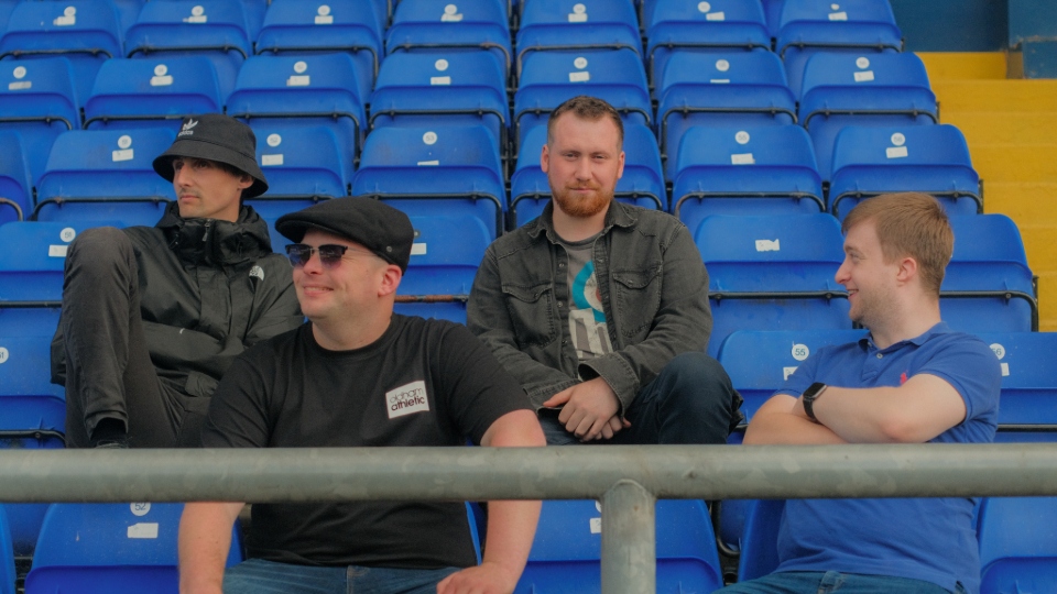 The Boundary Parkas just before they took to the stage at Boundary Park at the Latics' promotion party. Image courtesy of Dan Gaunt The Boundary Parkas just before they took to the stage at Boundary Park at the Latics' promotion party. Image courtesy of Dan Gaunt