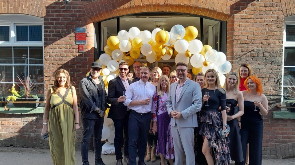 Krzysztof Zemlik and Peter Kieruzel are pictured with Ascroft Medical staff and guests