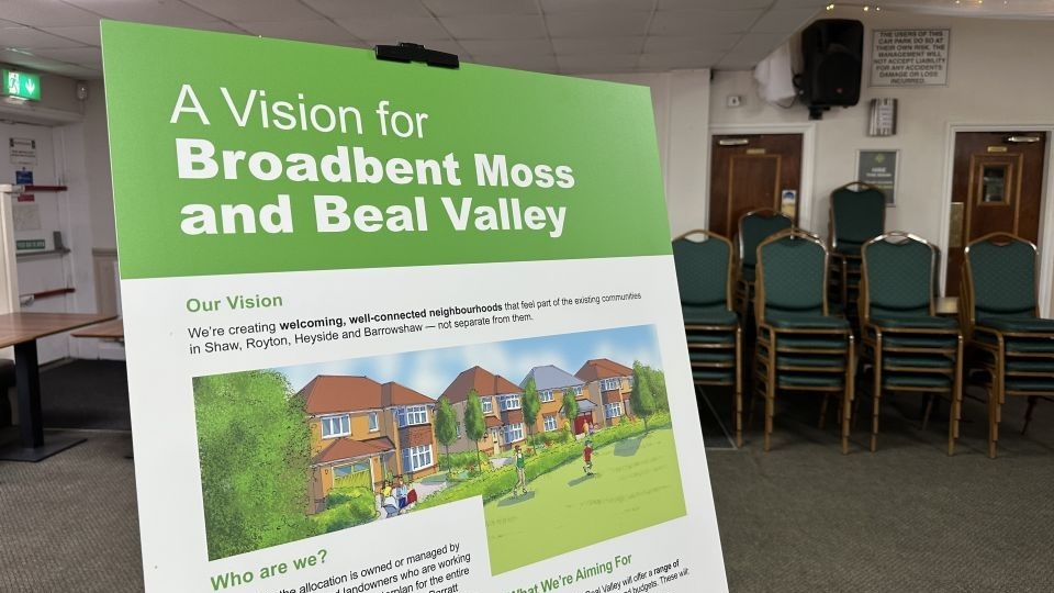 An image from the public consultation for Beal Valley / Broadbent Moss at St Anne's Rugby Club An image from the public consultation for Beal Valley / Broadbent Moss at St Anne's Rugby Club
