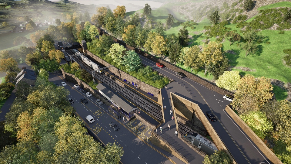 A CGI of how the new Greenfield Station could look. Image courtesy of Network Rail A CGI of how the new Greenfield Station could look. Image courtesy of Network Rail
