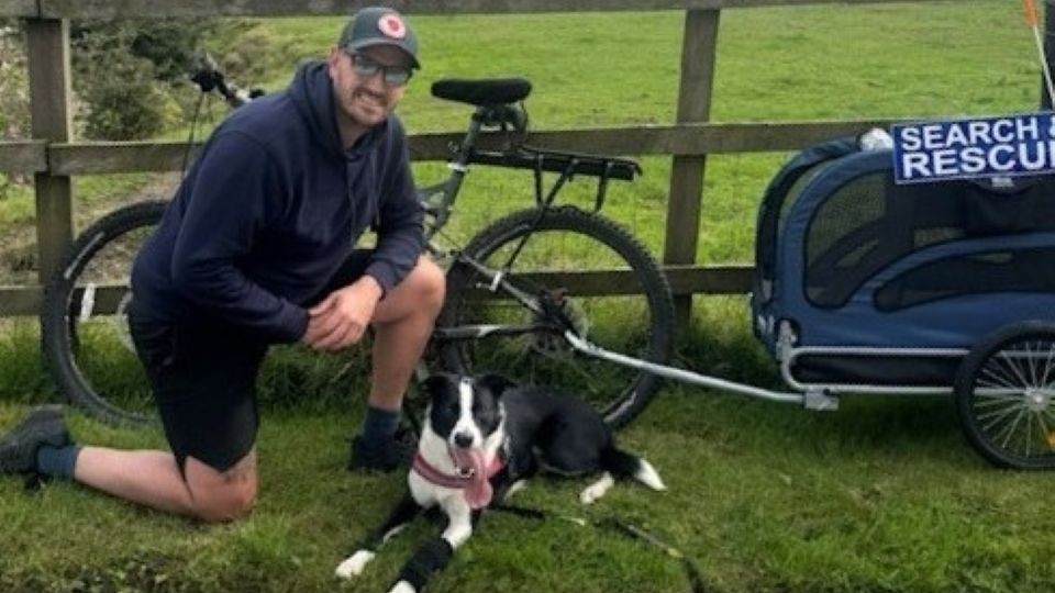 Rick Beswick and his faithful dog Ace