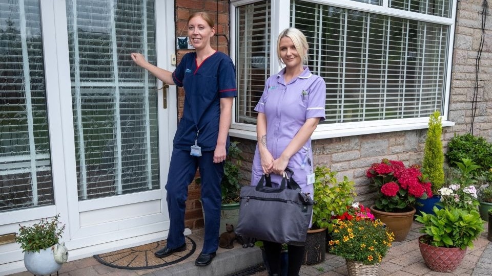 Nicola Bailey and Samantha Higgins from the hospice's community team