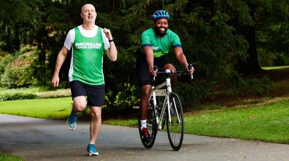 Mark Manning and another team member in training for the race