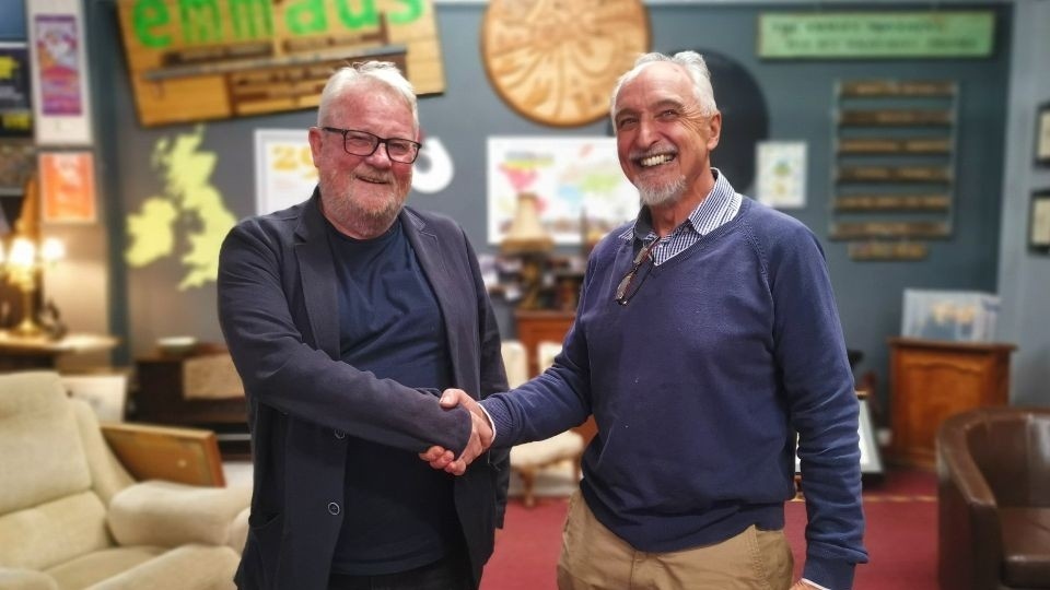 Outgoing Chair, Andrew Kilburn, with new Chair, Keith Skerman