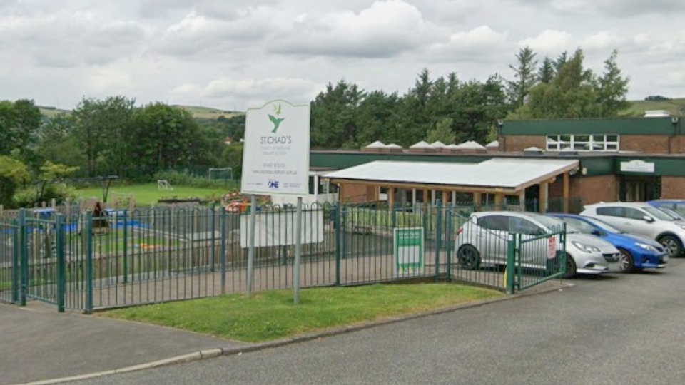 St Chad's Primary School in Uppermill. Image courtesy of Google Maps