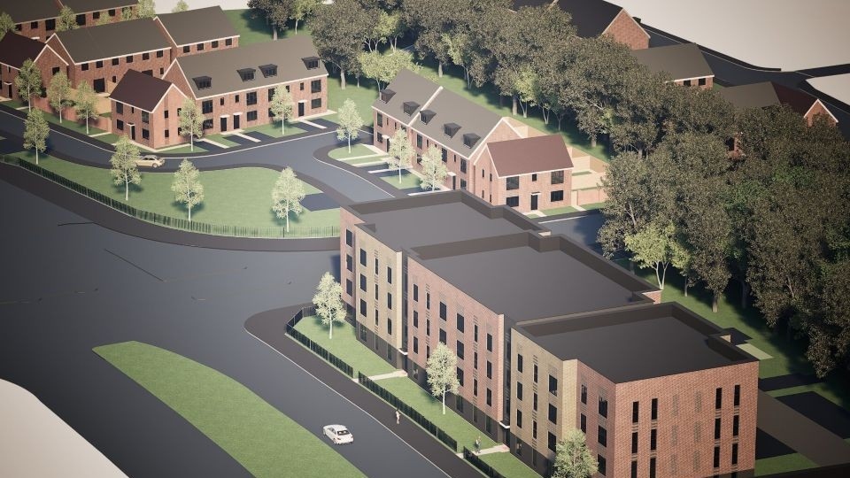 A CGI of the Oldham Southlink development. Image courtesy of Vistry / FCHO