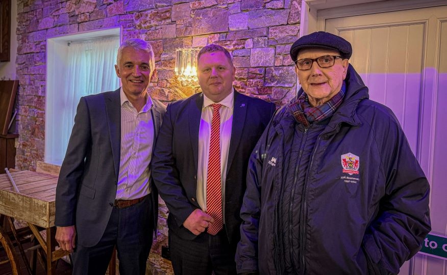 left to right: John Townsend, ORLFC Foundation Chair, Chris Chamberlain ORLFC Foundation CEO, Adrian Alexander ORLFC Foundation Board member.