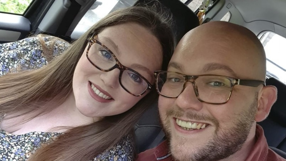 Laura Culshaw pictured with her partner.