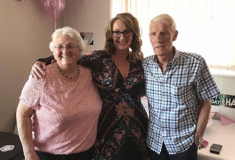 Davids wife Sue Parker daughter Vicky Dawson and David Parker