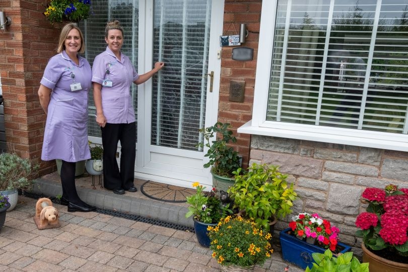 Diane Atkins and Emma Bates from Dr Kershaw's Caring Hands Team