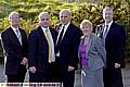 MAJOR speech . . . Vince Cable, centre with, from left, Keith Begley (chairman of the Lib-Dems Oldham East and Saddleworth constituency party), Elwyn Watkins (prospective Parliamentary candidate), Councillor Jackie Stanton (Oldham Council deputy leader) and Councillor John McCann (cabinet member housing). 