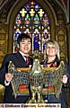 HONOUR . . . Blue Coat pupils Ryan Wan and Olivia Price in Oldham Parish Church 